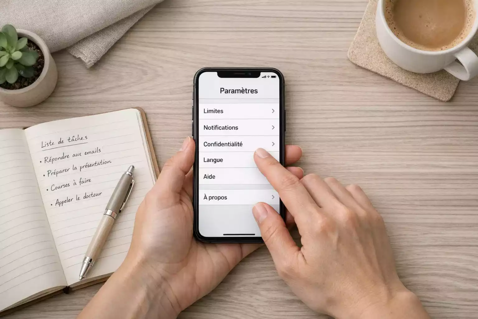 Personne utilisant les paramètres de contrôle sur une application de paris sportifs